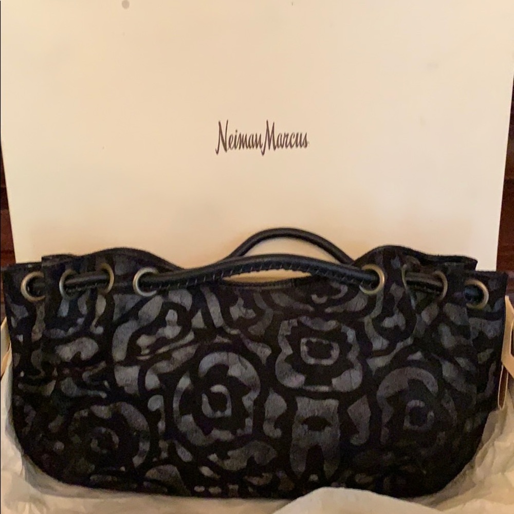 Great condition ColeHann black& grey suede handbag